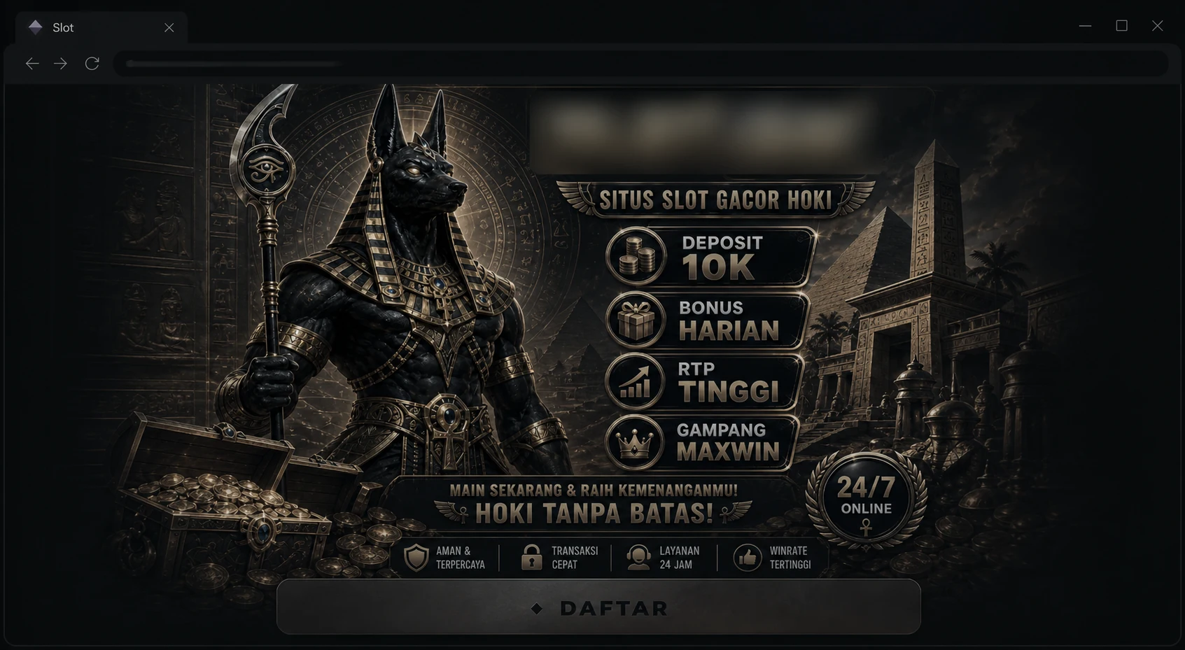 Censored AI-generated gambling advertisement displayed in a browser